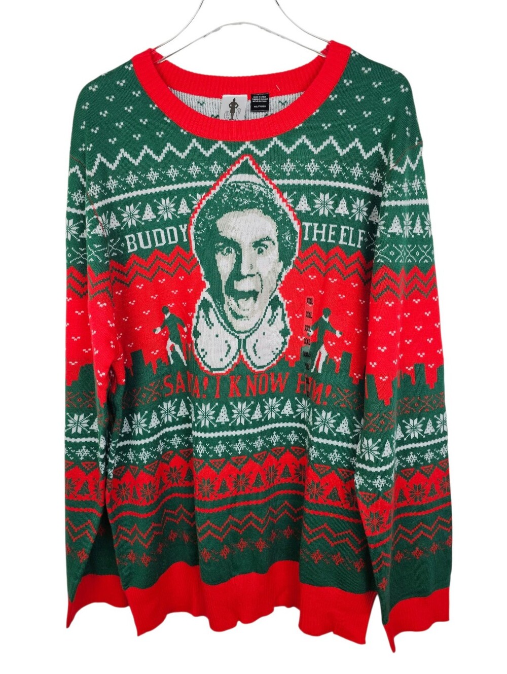 Buddy The Elf Men's Christmas Sweater NWT